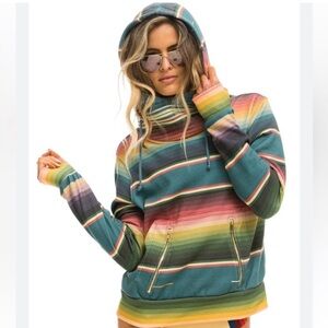 Aviator Nation Serape Ninja Hoodie Striped